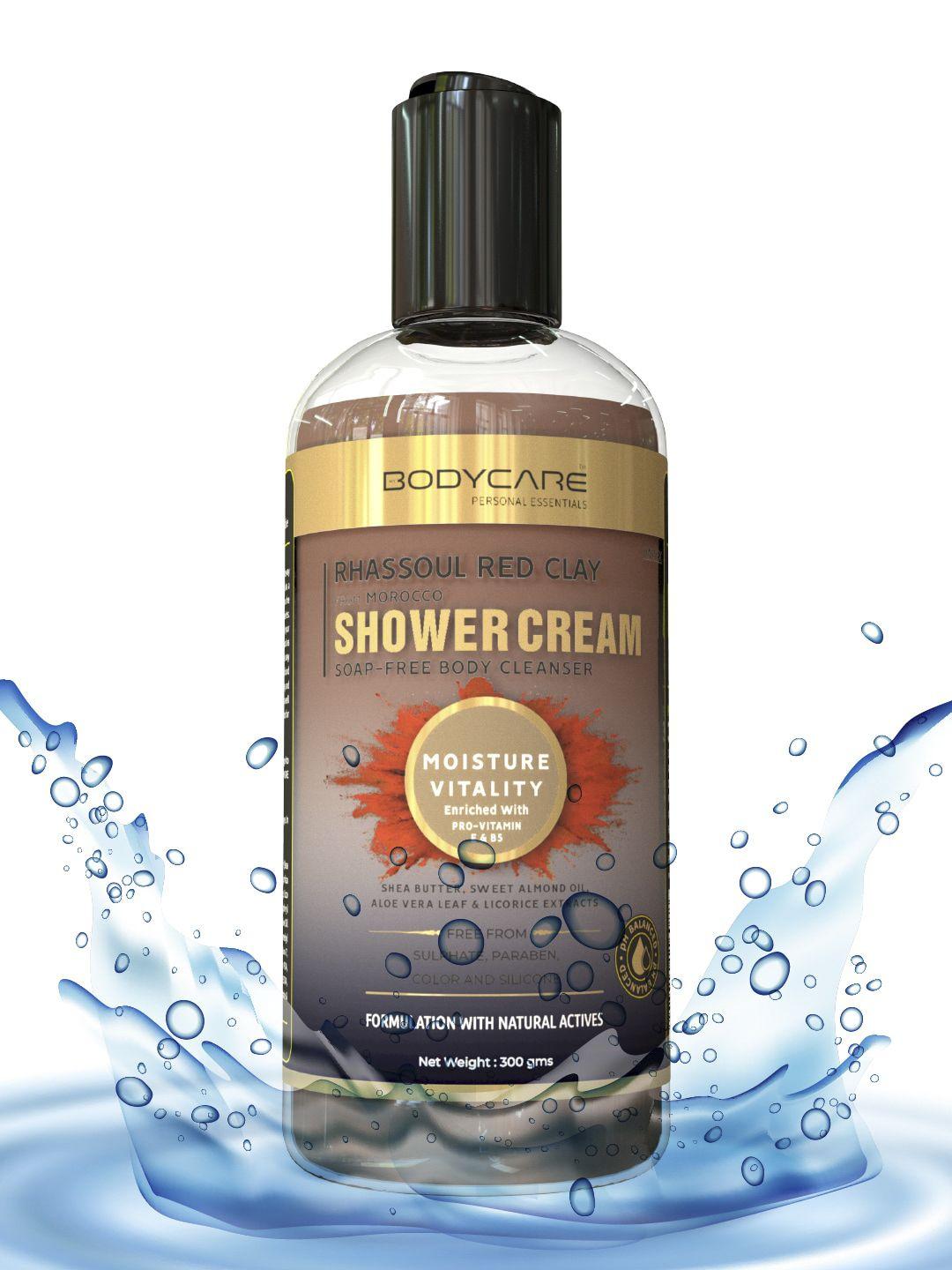 my bodycare moroccan rhassoul red clay shower cream - soap free body wash - 300 g
