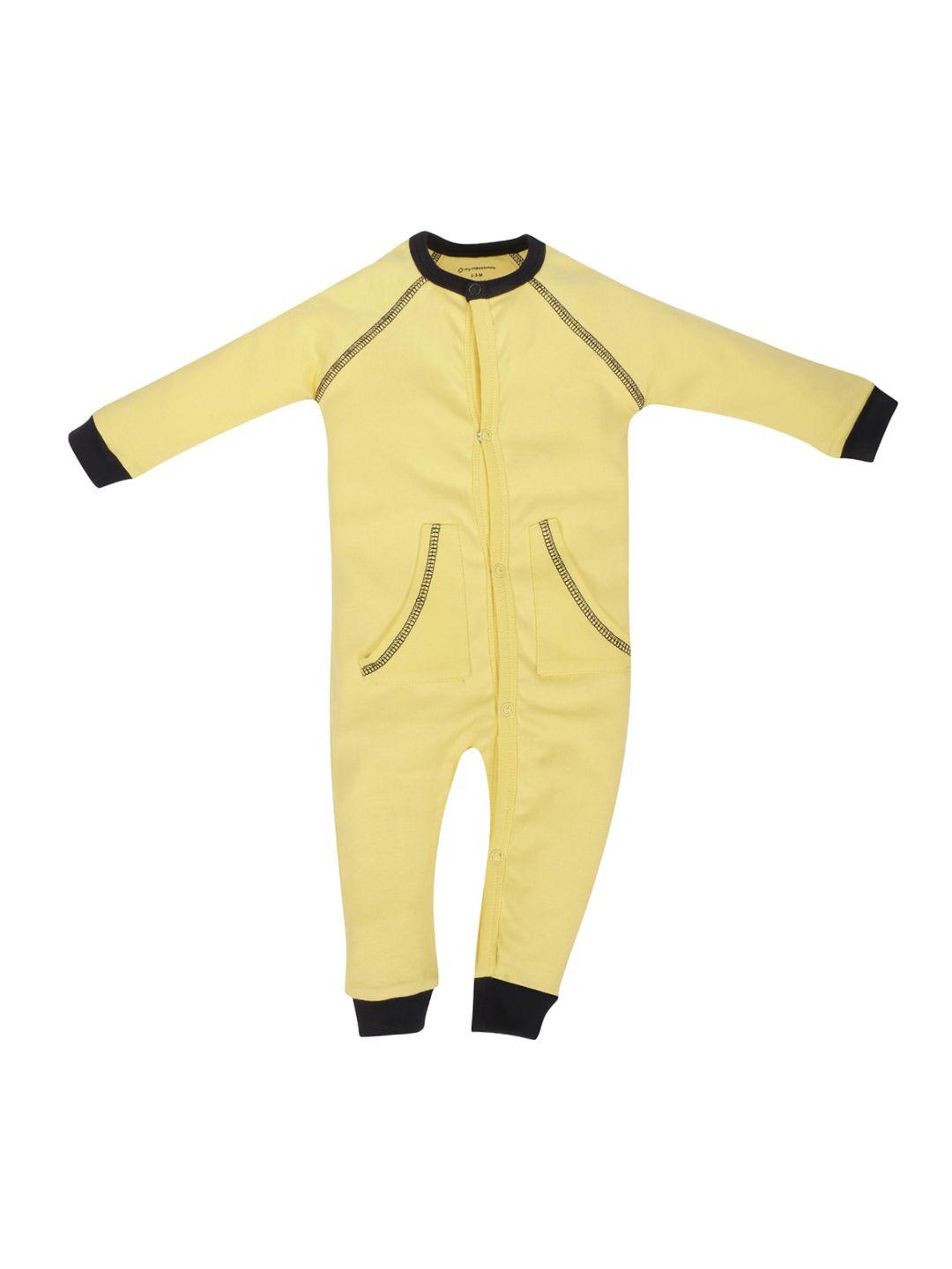 my milestones infant boys cotton romper