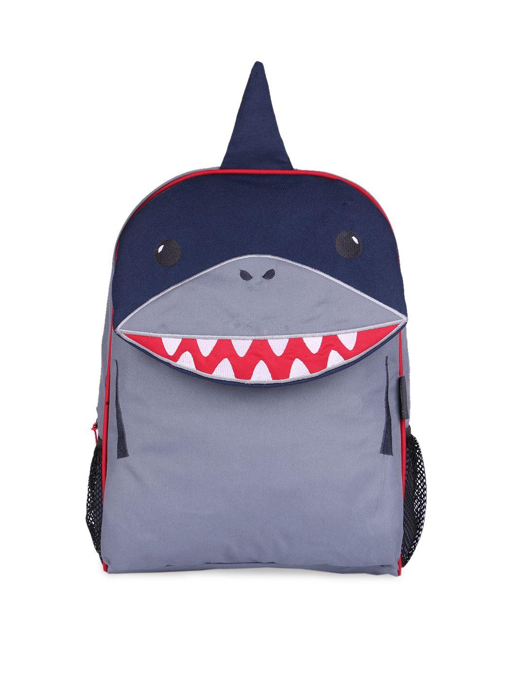 my milestones kids grey & blue colourblocked backpack