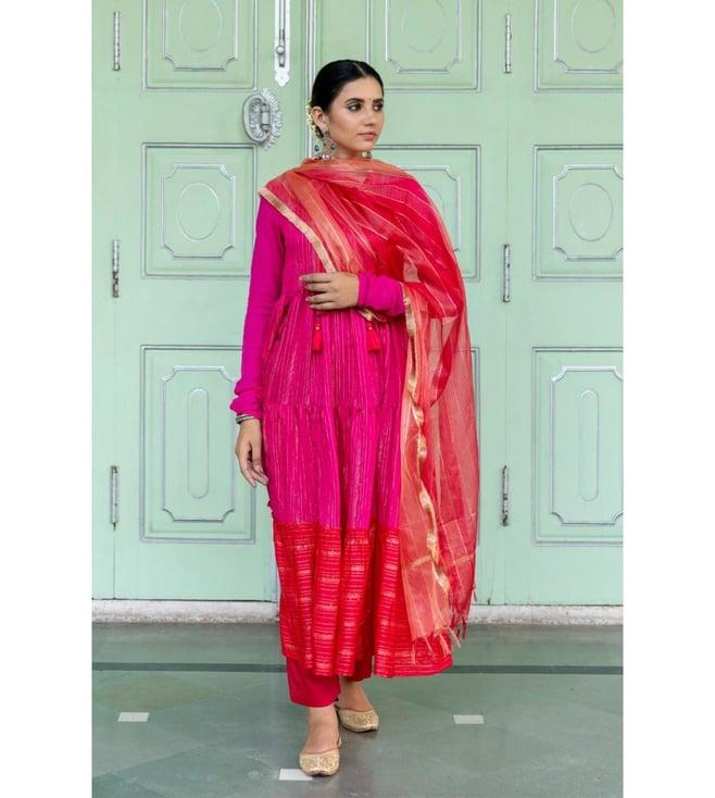 myaara fuchsia rani bagh' 22 bougainvillea anarkali set