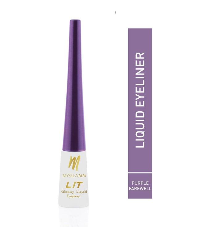 myglamm lit glossy liquid eyeliner purple farewell - 3.5 ml