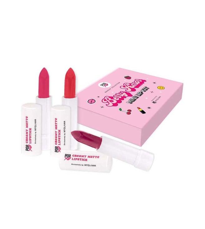 myglamm popxo makeup mini lip kit berry amor - 10 gm