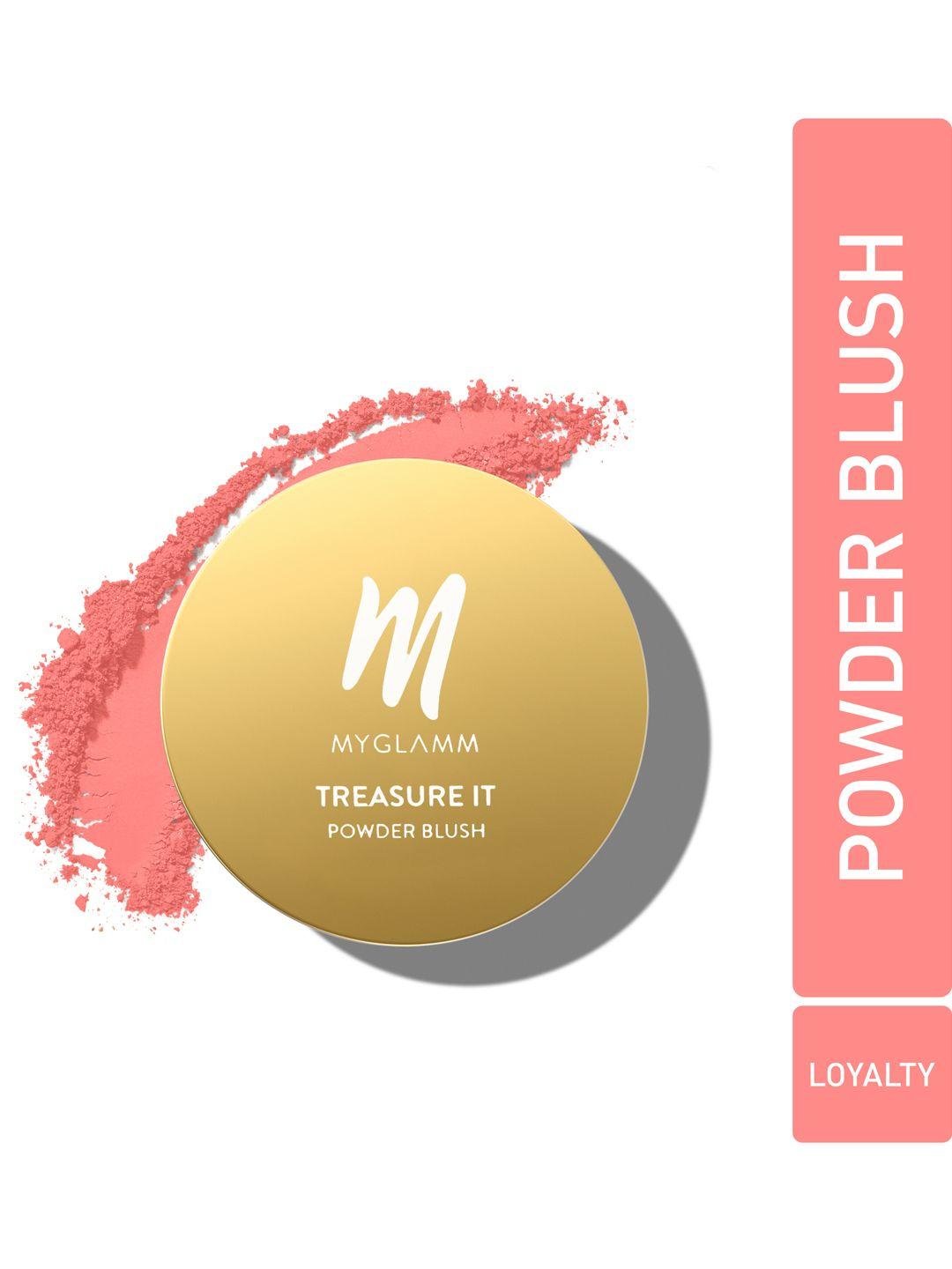 myglamm treasure it lightweight & buildable powder matte blush with vitamin e 4g - loyalty