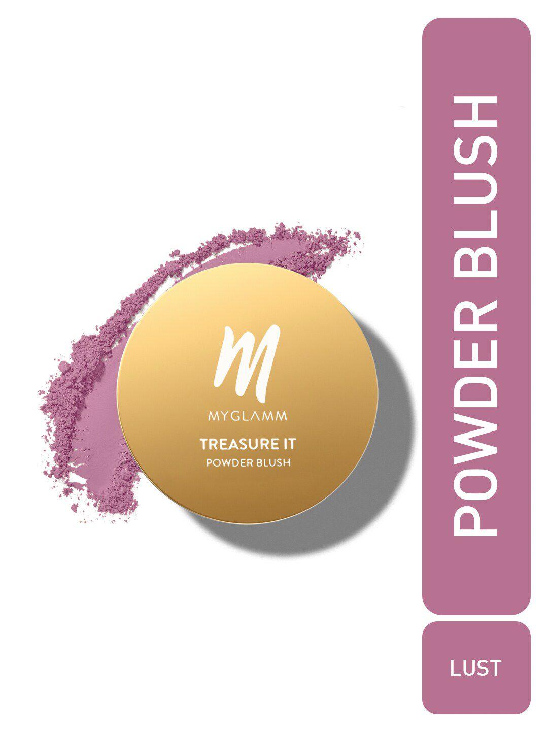 myglamm treasure it powder matte blush - 4g - lust