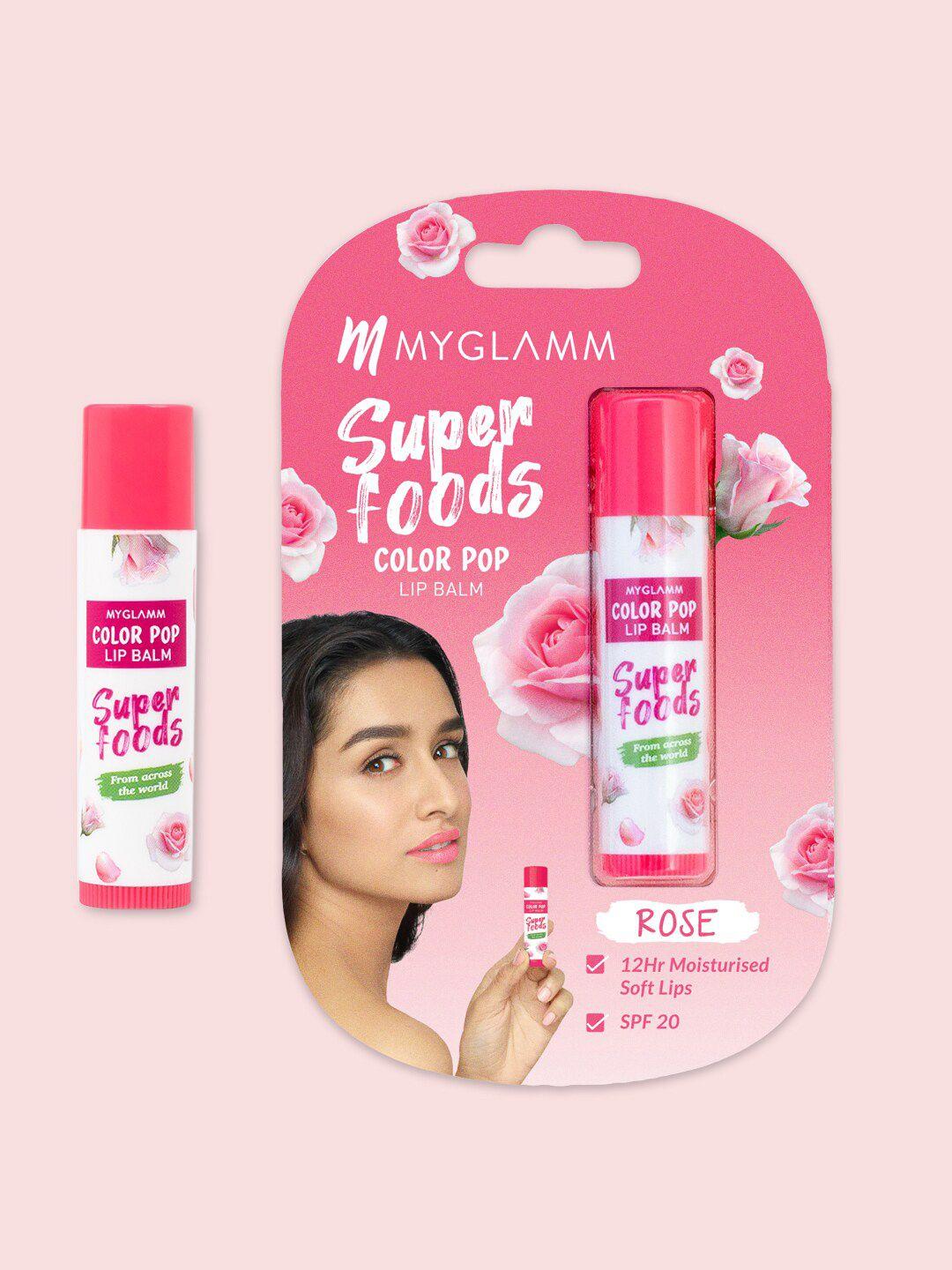 myglamm color pop lip balm - rose