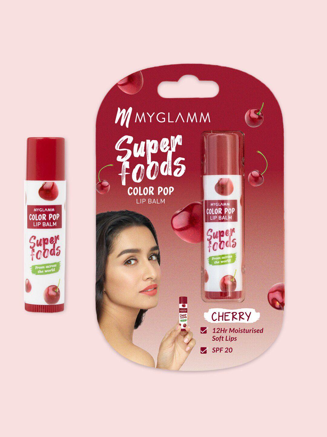 myglamm color pop lip balm-cherry-4.6g