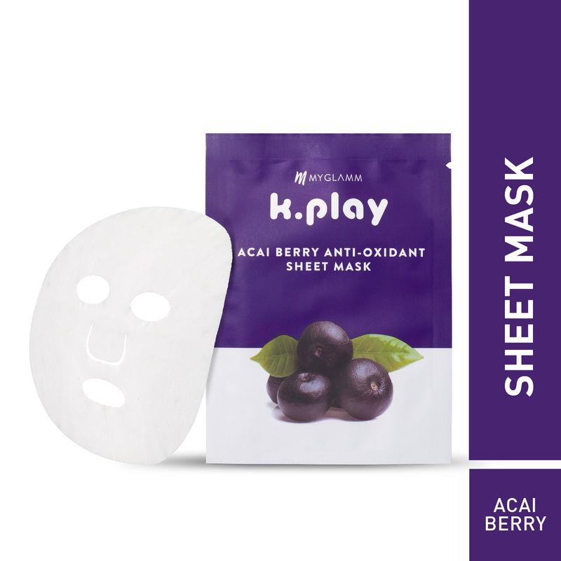 myglamm k.play acai berry anti-oxidant sheet mask-acai berry