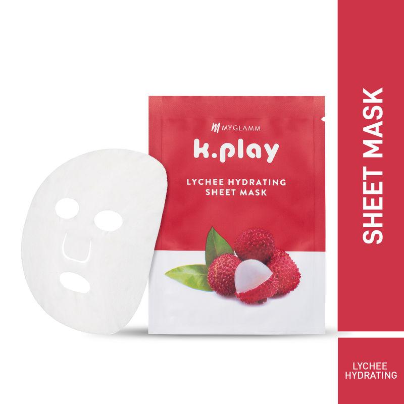 myglamm k.play lychee hydrating sheet mask-lychee