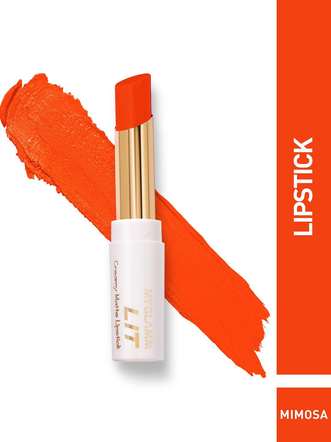 myglamm lit creamy matte lipstick-mimosa-3.7g