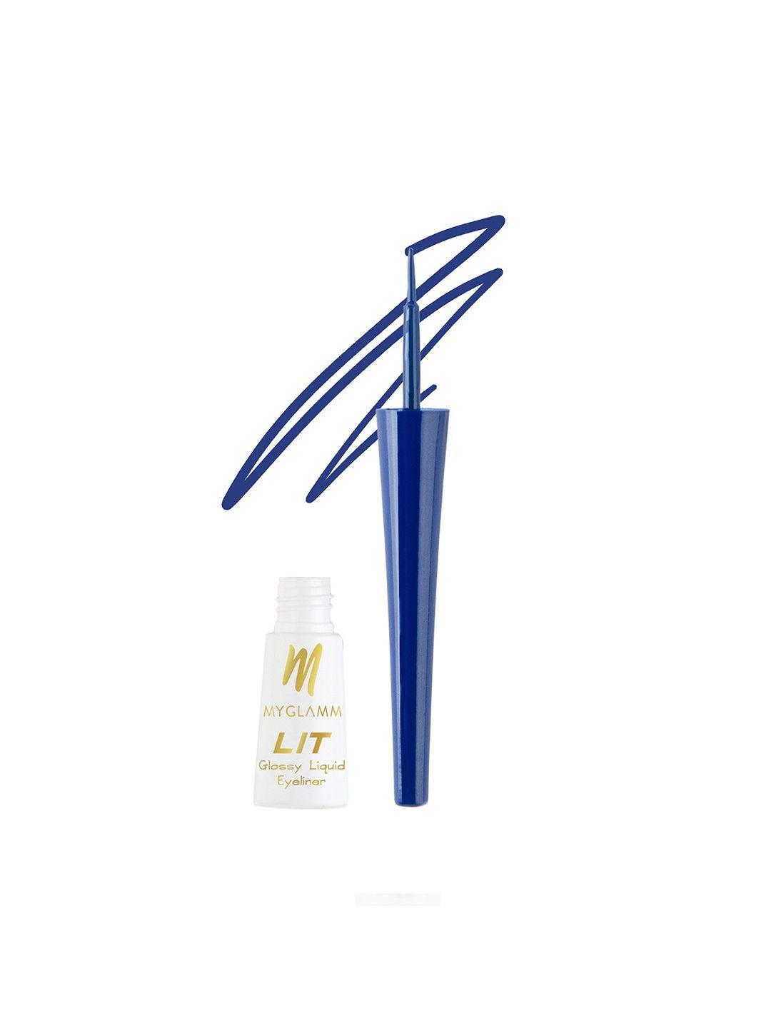 myglamm lit glossy liquid eyeliner 3.5 ml - blue birthday