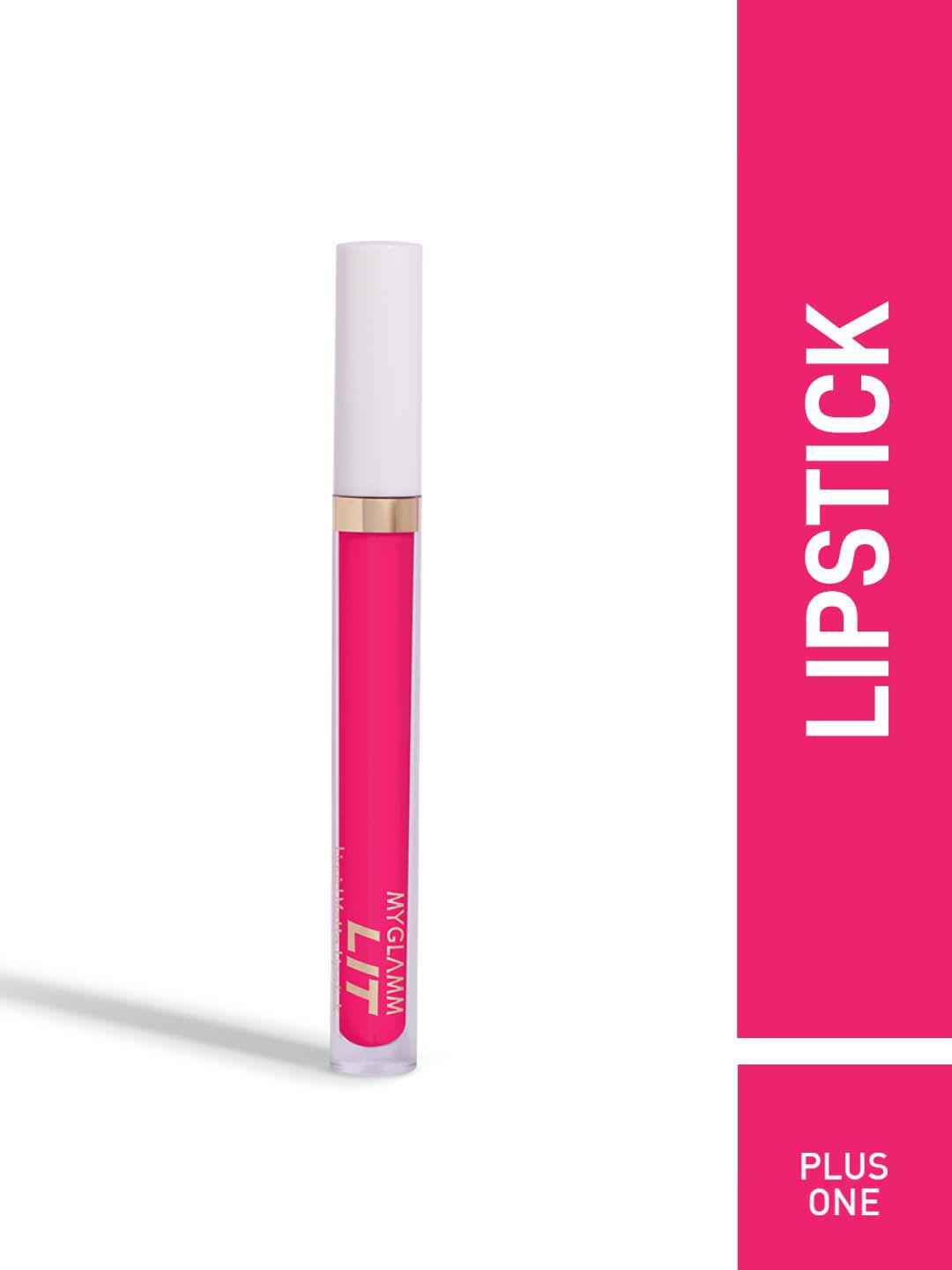 myglamm lit liquid matte lipstick 3 ml - plus one