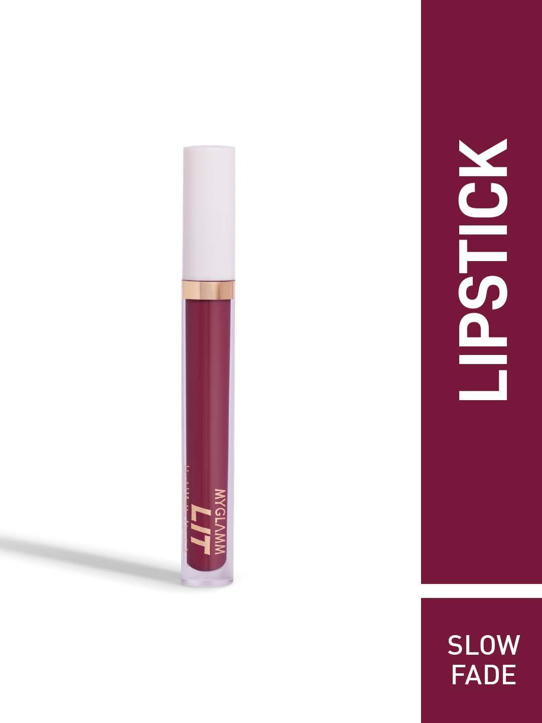 myglamm lit liquid matte lipstick 3 ml - slow fade