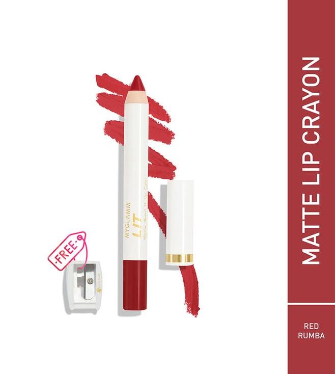 myglamm lit matte about it lip color red rumba - 2.8 gm