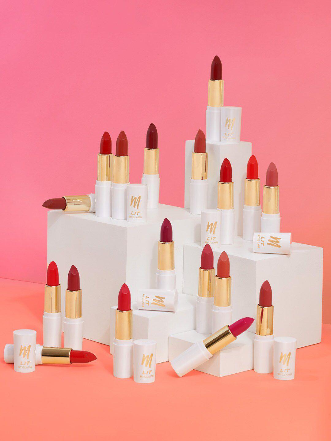 myglamm lit moist matte bullet lipstick - 4.2g - red lady