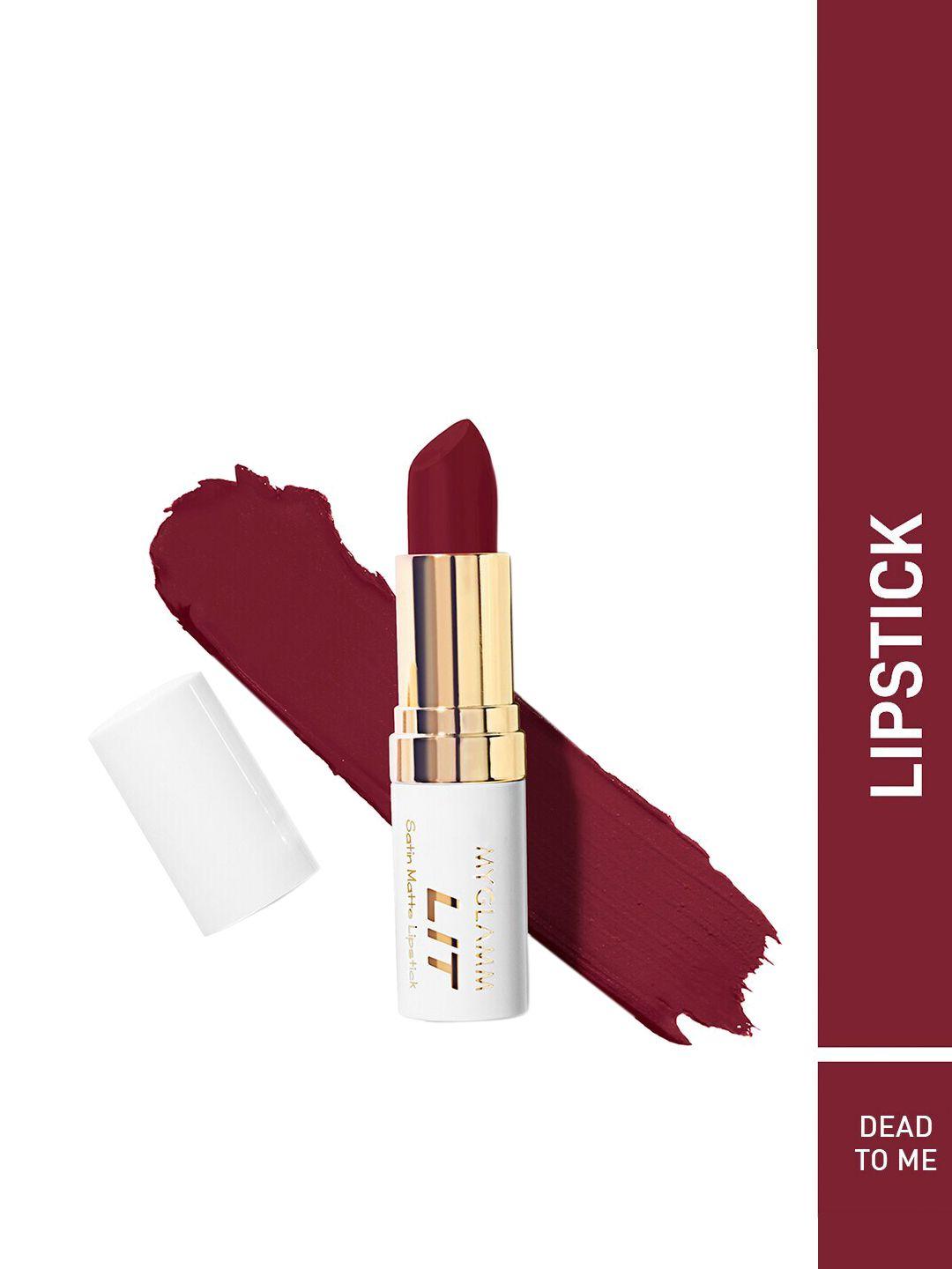 myglamm lit satin matte lipstick-dead to me -3.7g