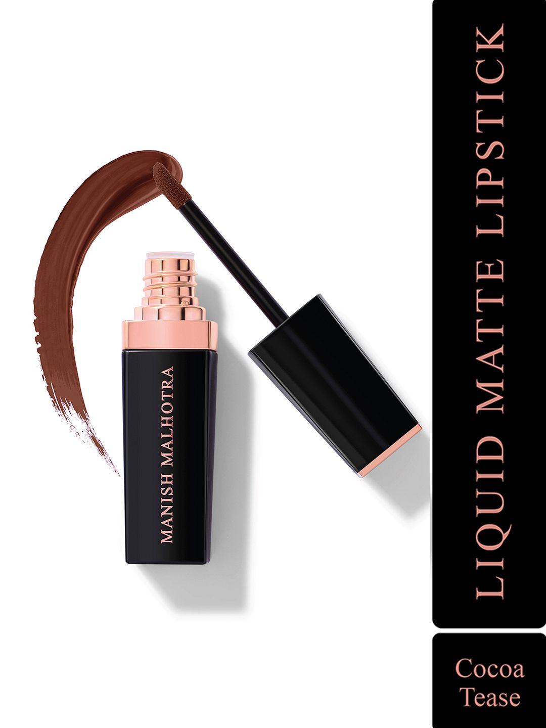 myglamm manish malhotra beauty liquid matte lipstick-cocoa tease-7g