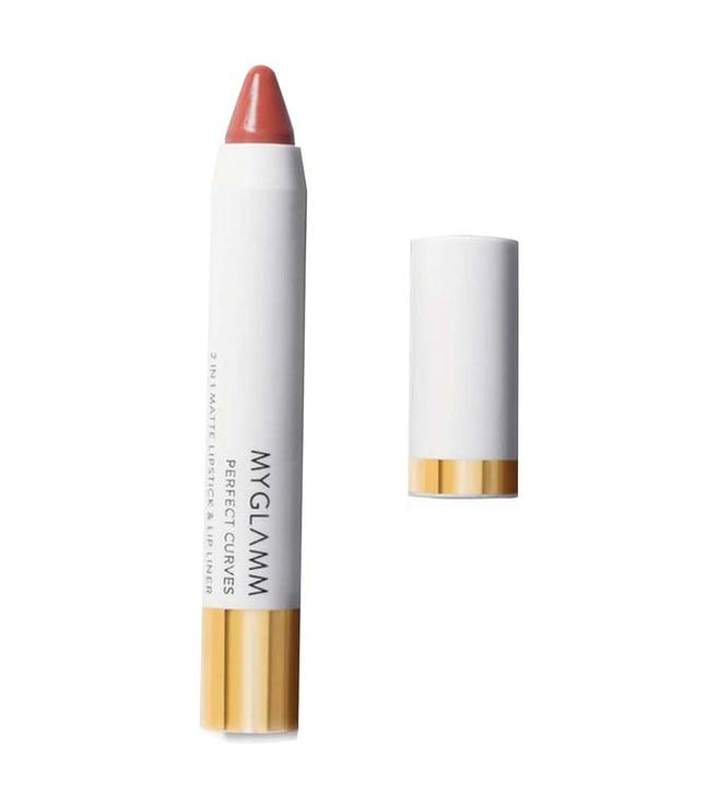 myglamm perfect curves matte lip crayon biscotti - 3.7 gm