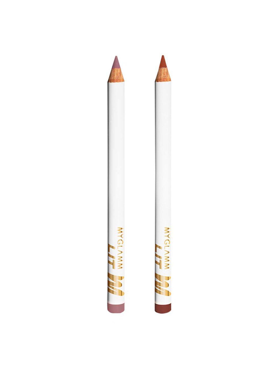 myglamm set of 2 lit matte lipliner pencil - blended & egirl