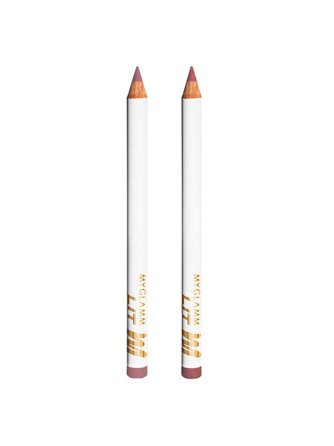 myglamm set of 2 lit matte lipliner pencil - blended & steez