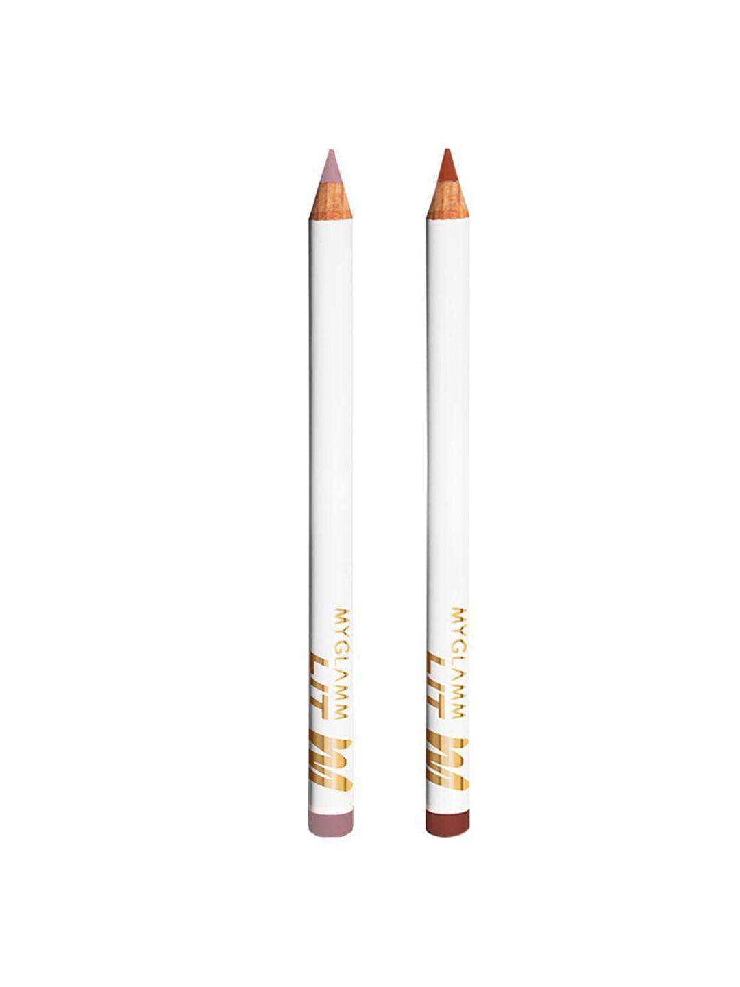 myglamm set of 2 lit matte lipliner pencil - egirl & pretty mess