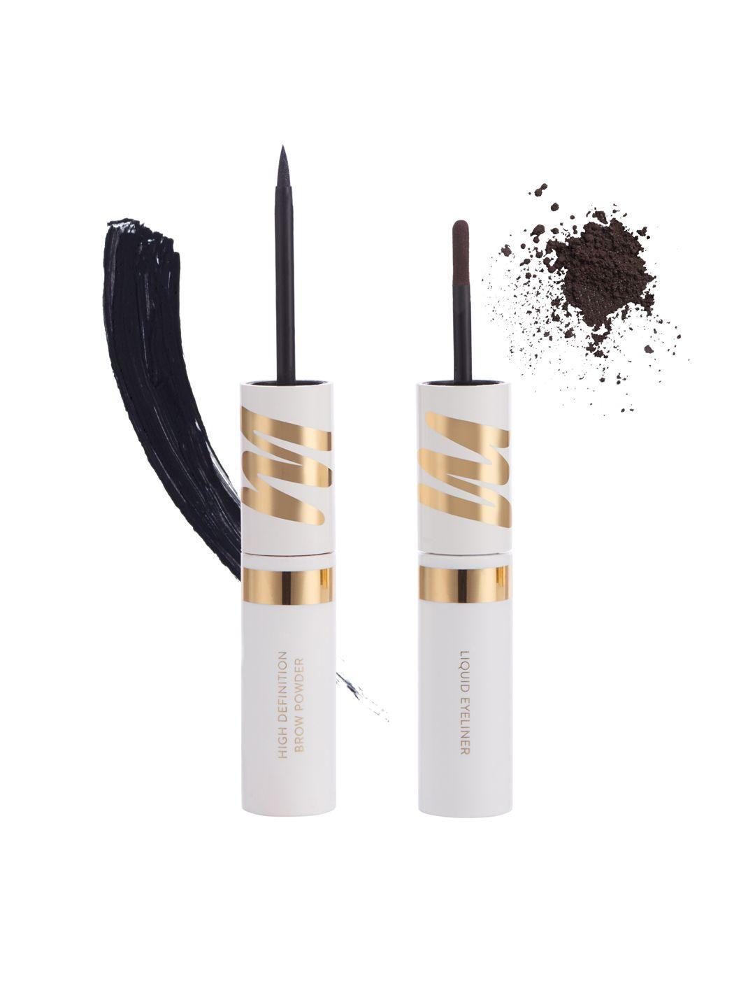 myglamm stay defined liquid eyeliner brow powder-walnut & ebony-2.8g