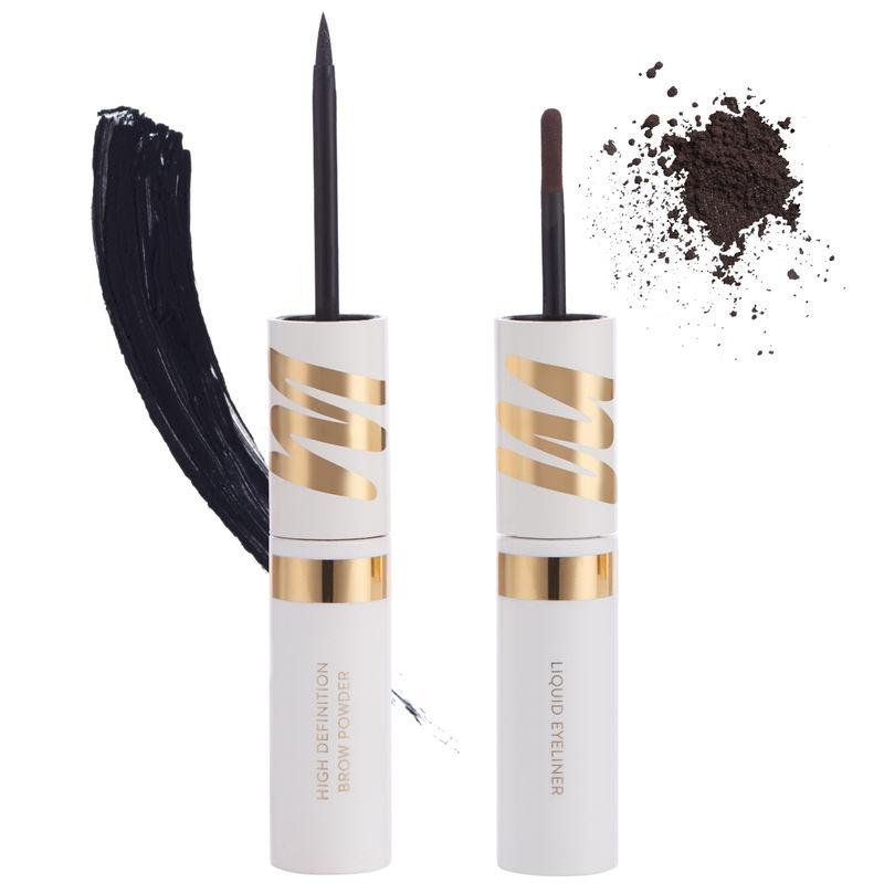 myglamm stay defined liquid eyeliner brow powder-walnut & ebony