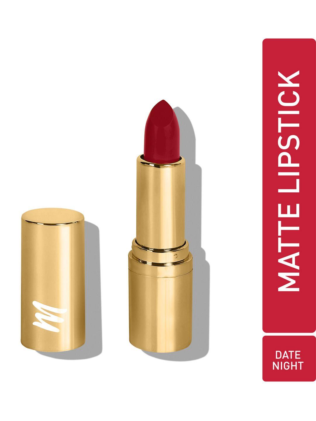 myglamm treasure it long-wear suede matte lipstick with vitamin e 4.2g - date night