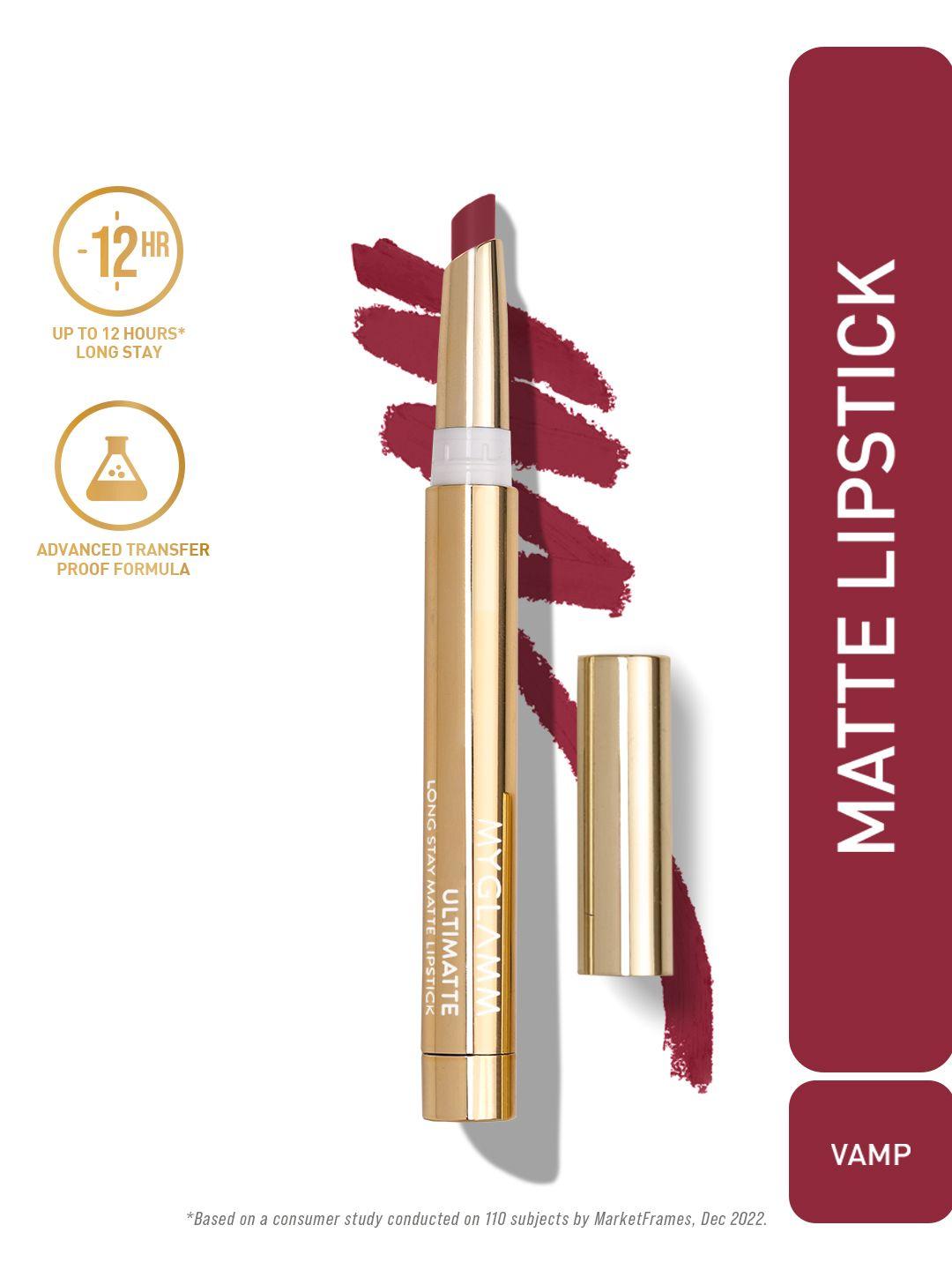 myglamm ultimatte long stay matte lipstick - vamp