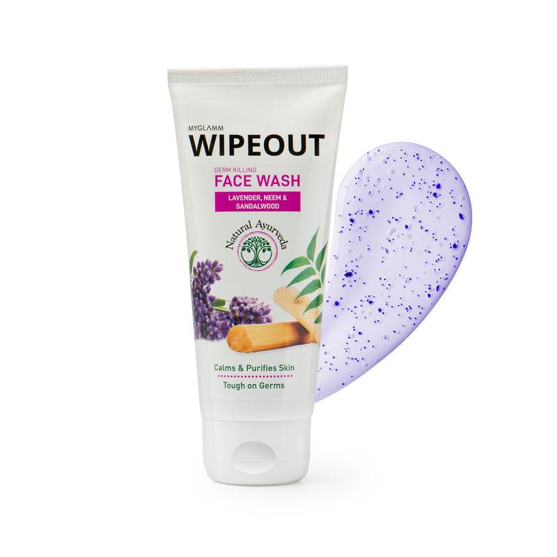 myglamm wipeout germ killing face wash - lavender ,neem & sandalwood