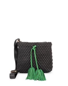 mykanos mini sling bag with tassels