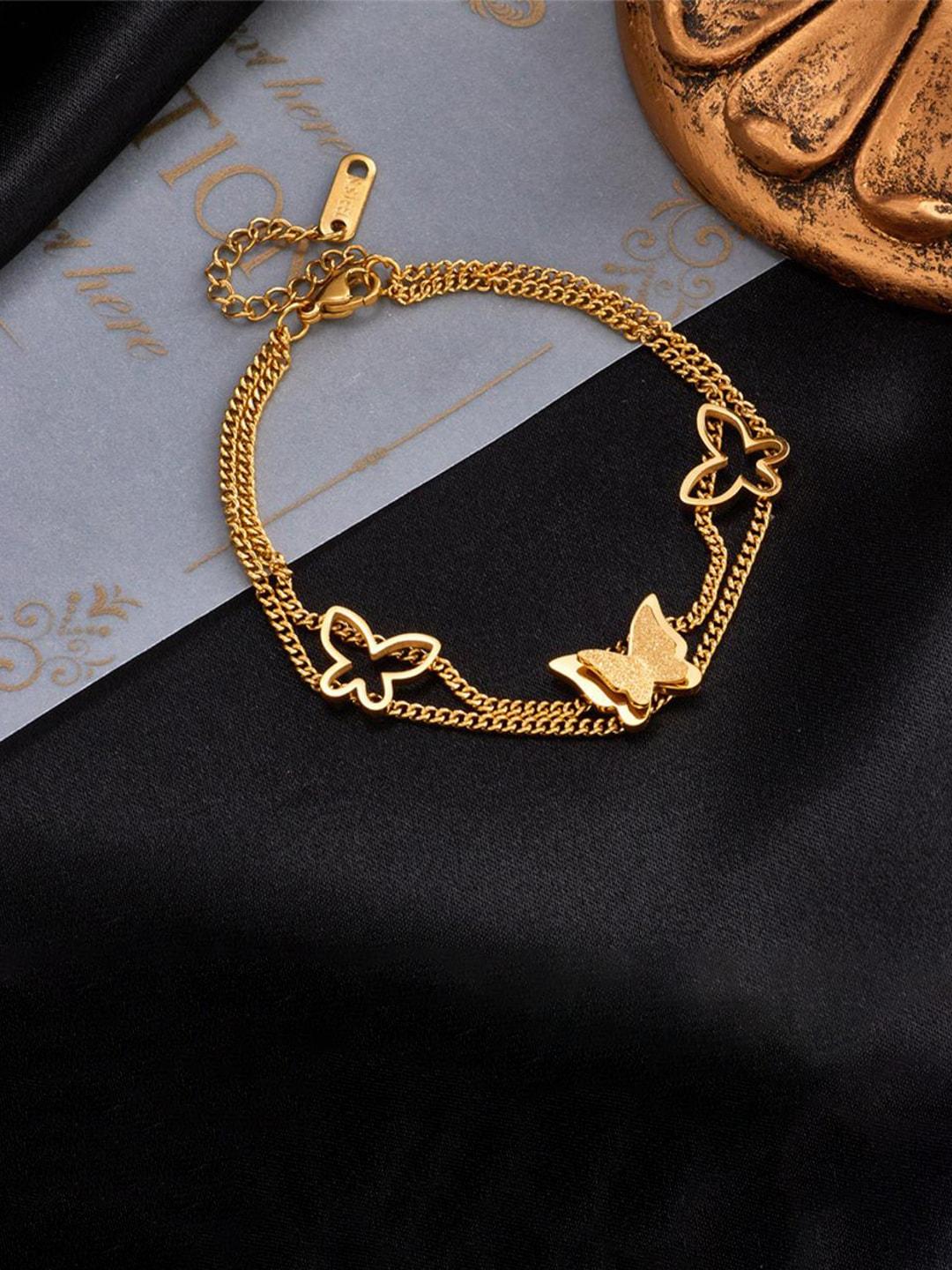 myki gold-plated charm bracelet