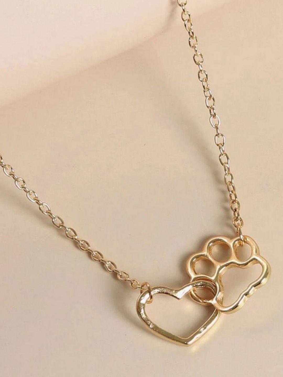 myki gold-plated paw chain pendant chain