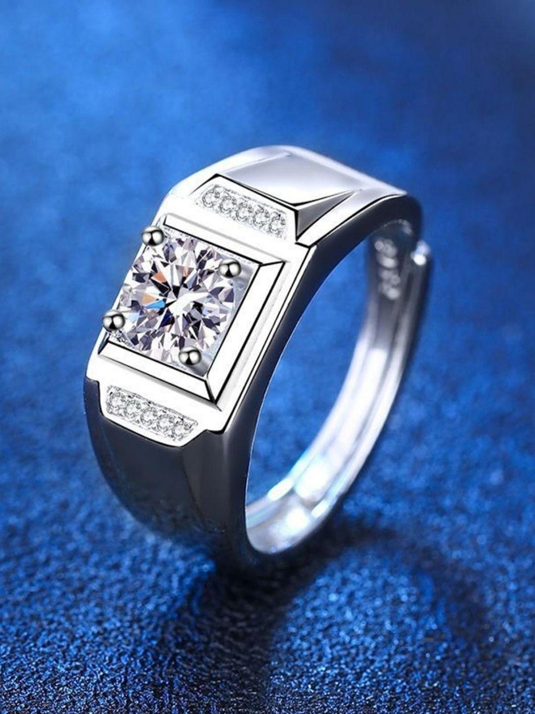 myki men silver plated stainless steel finger ring