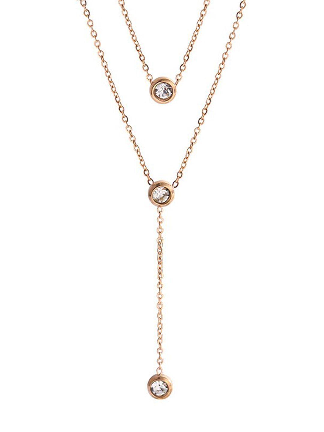 myki rose gold plated stainless steel minimal chain