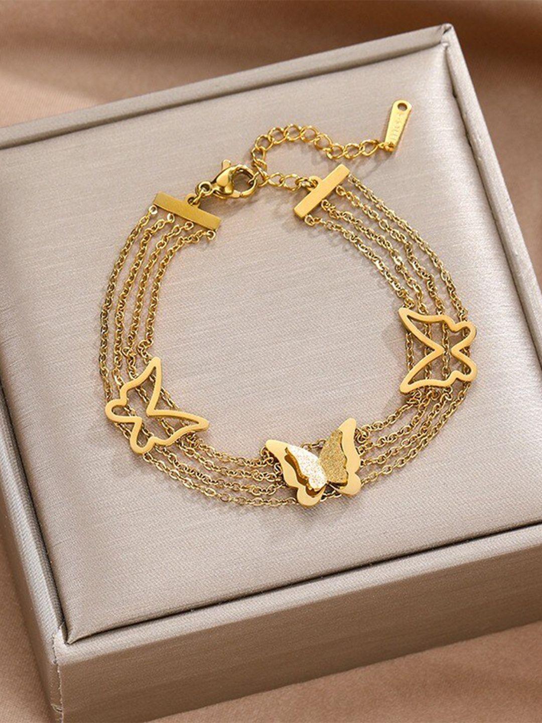 myki gold-plated charm bracelet