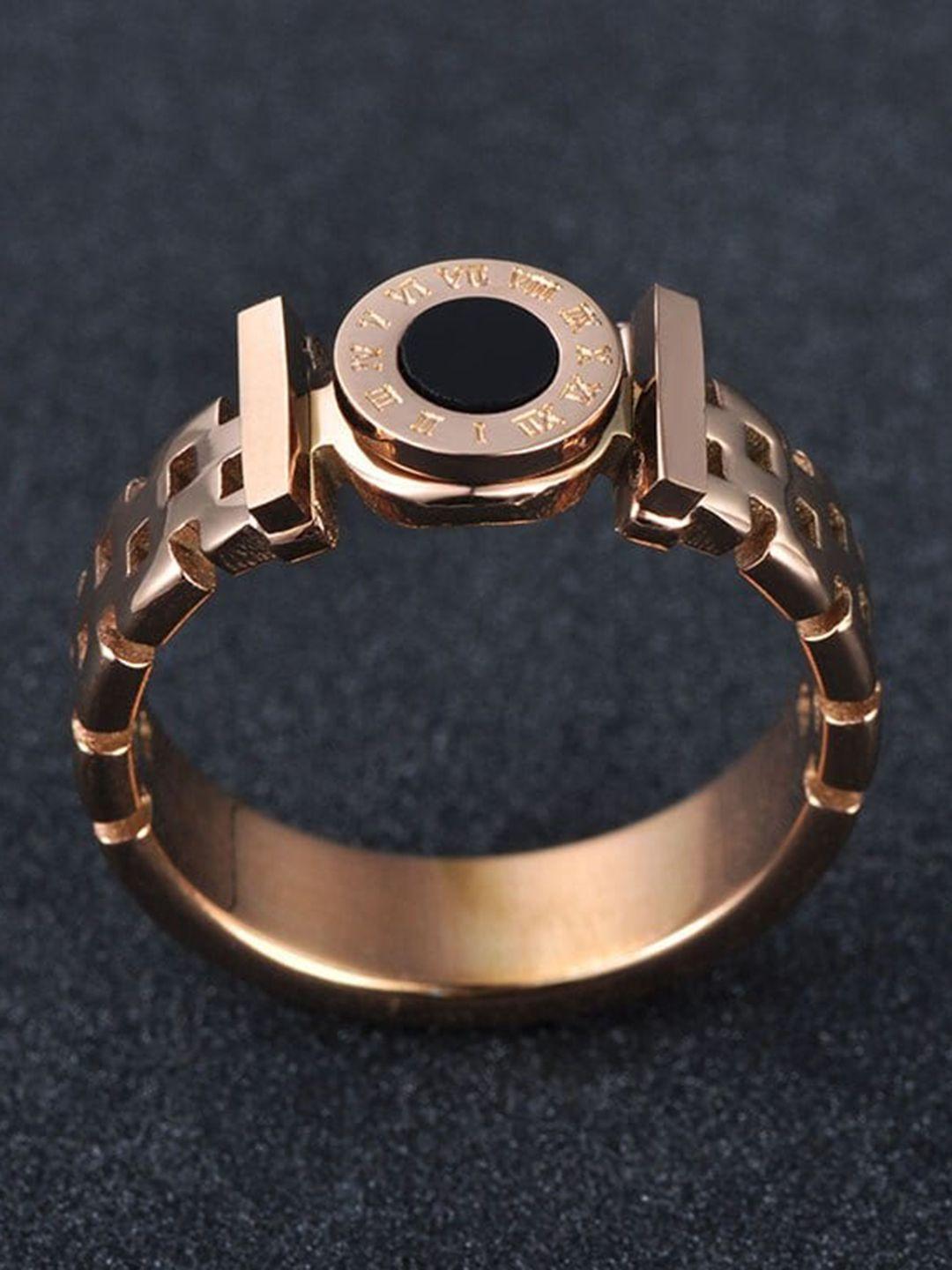 myki rose gold-plated finger ring