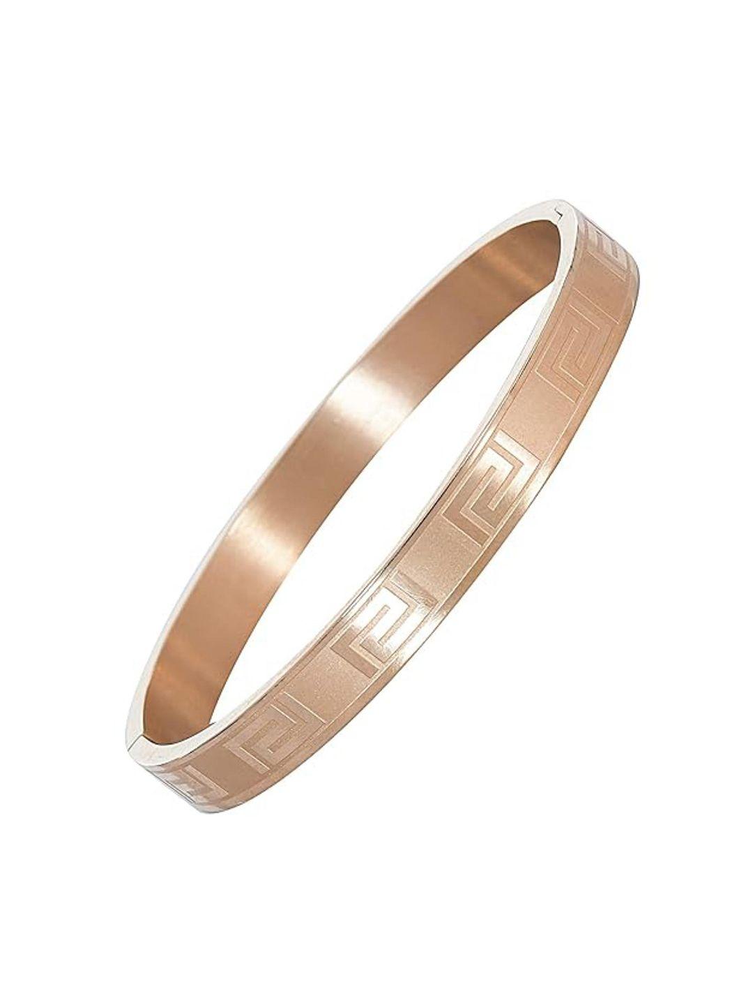 myki unisex gold-plated stainless steel kada bracelet