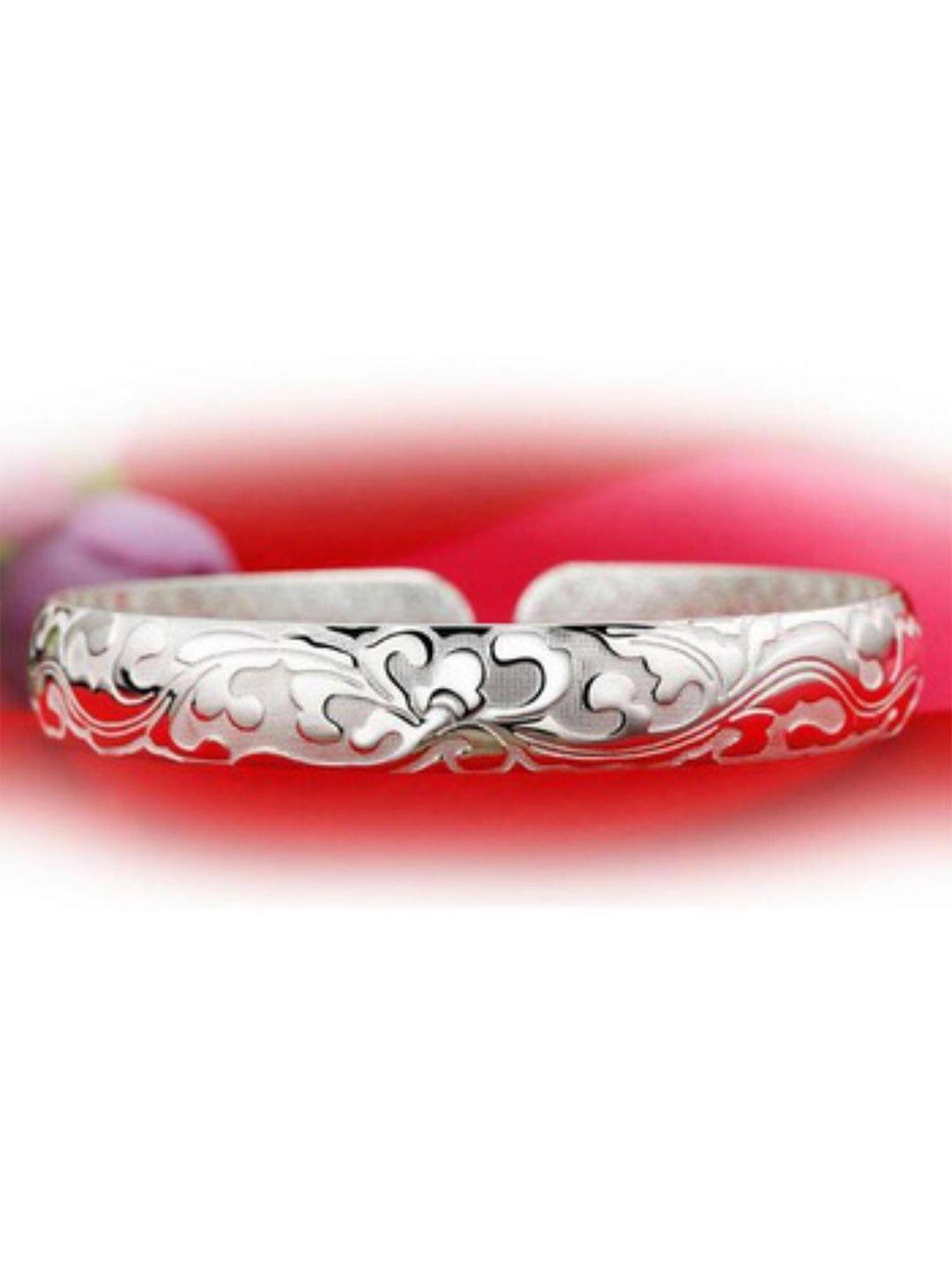 myki women silver-plated kada bracelet