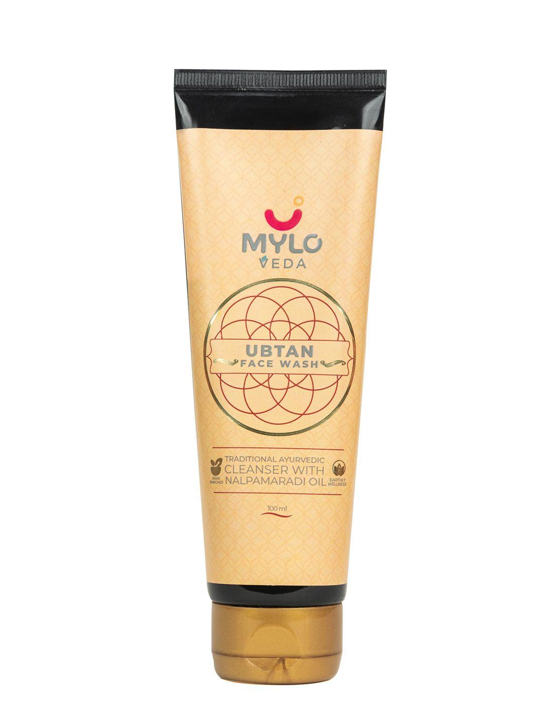 mylo veda ubtan face wash with saffron nalpamaradi oil & turmeric 100 ml