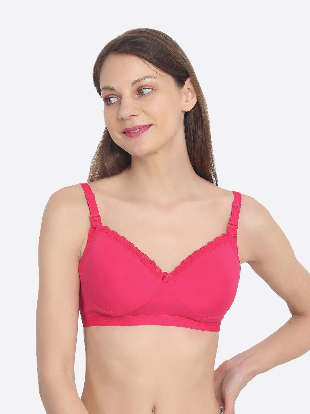 mylo essentials cotton maternity light padded & non wired nursing bra