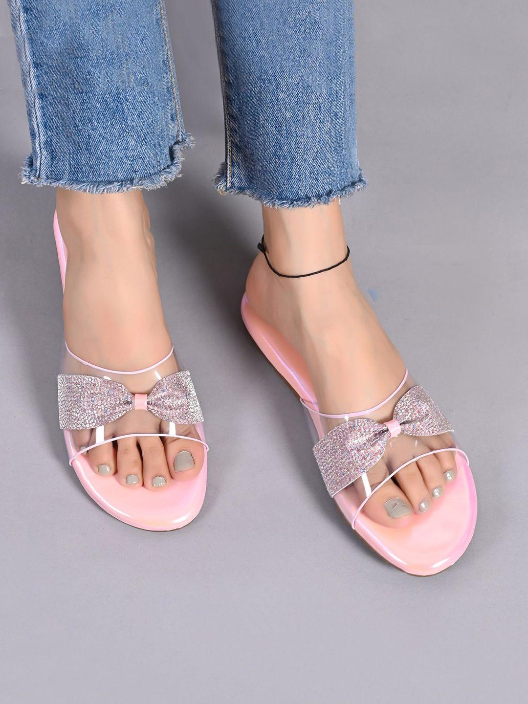 myra women embellished open toe flats with bows