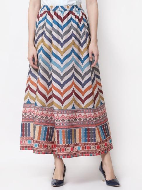 myshka multicolored printed skirt
