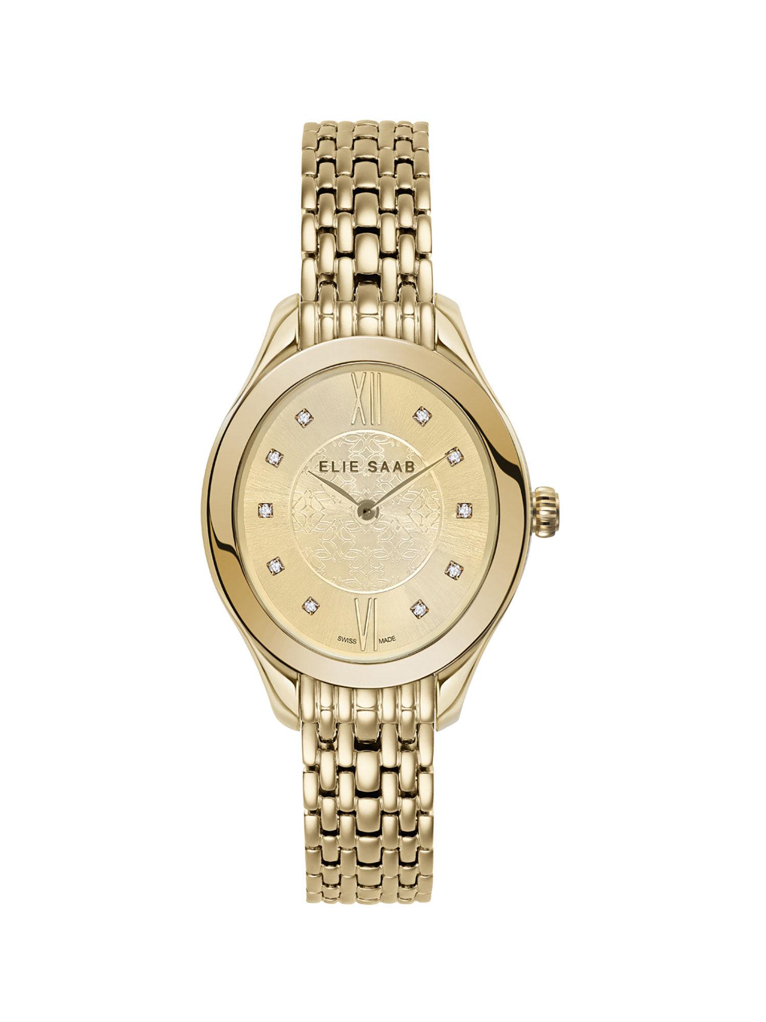 mystere d'elie elegance swiss made 10 diamonds womens watch- esme003ed