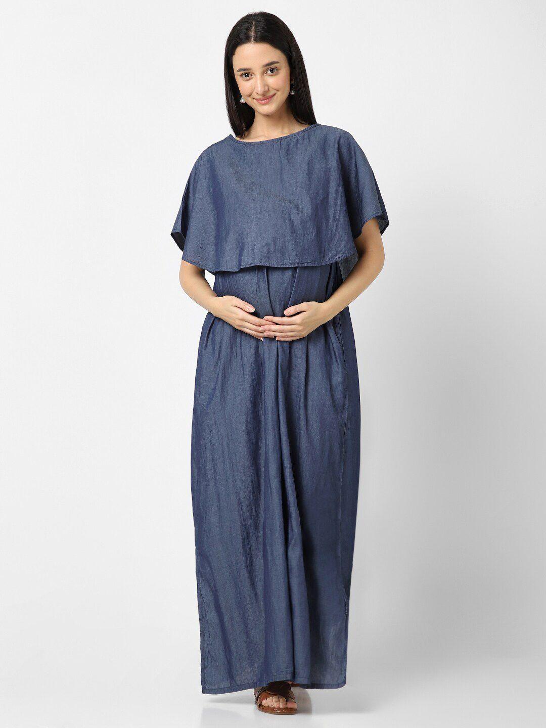 mystere paris maternity cotton maxi dress