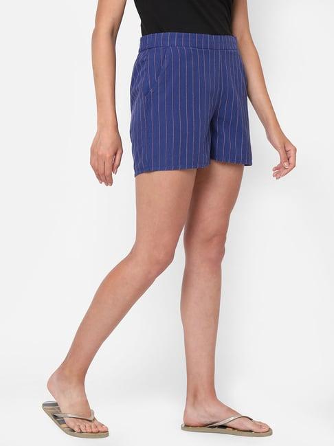 mystere paris navy striped shorts