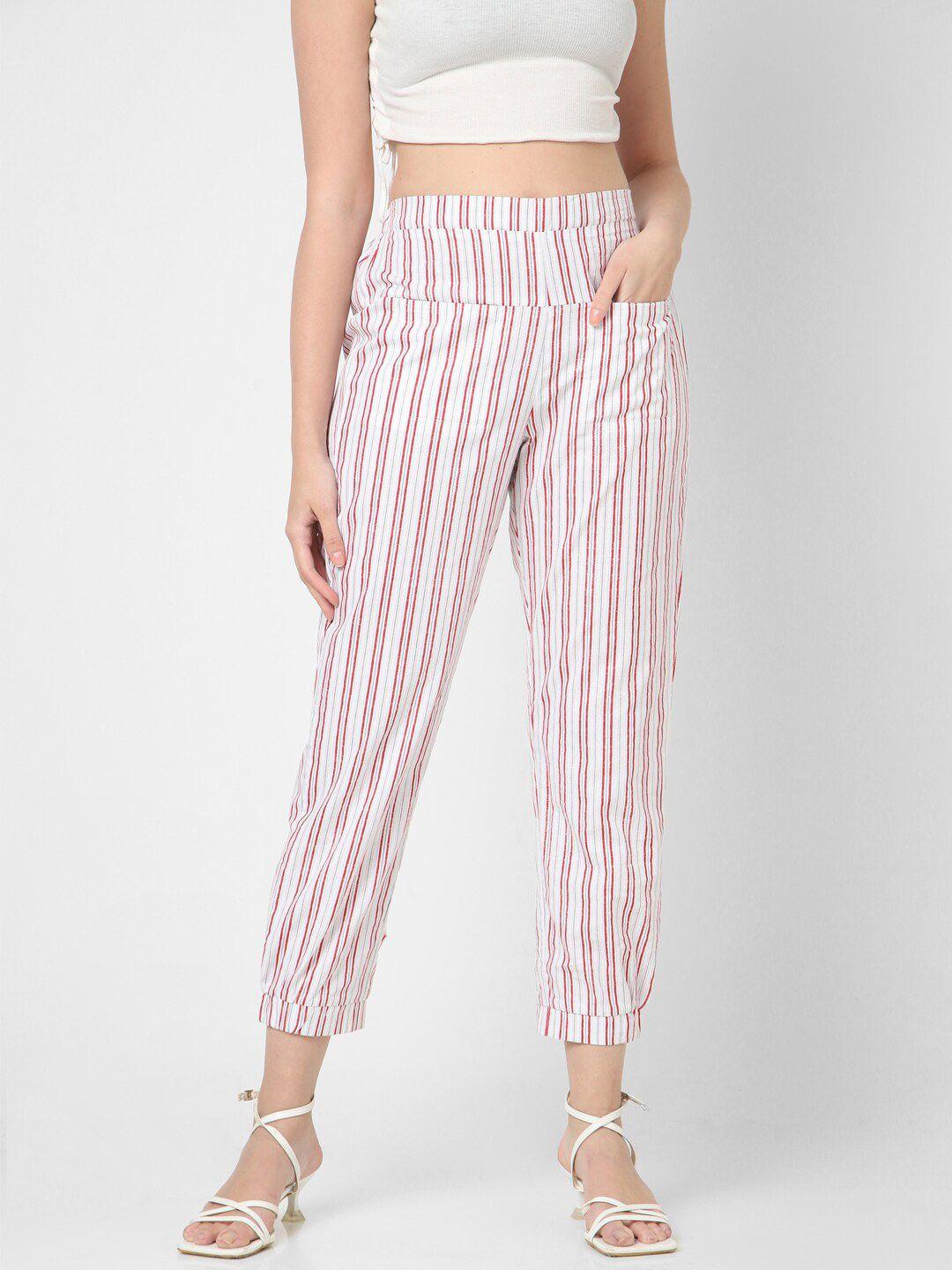 mystere paris women striped cotton jogger lounge pants