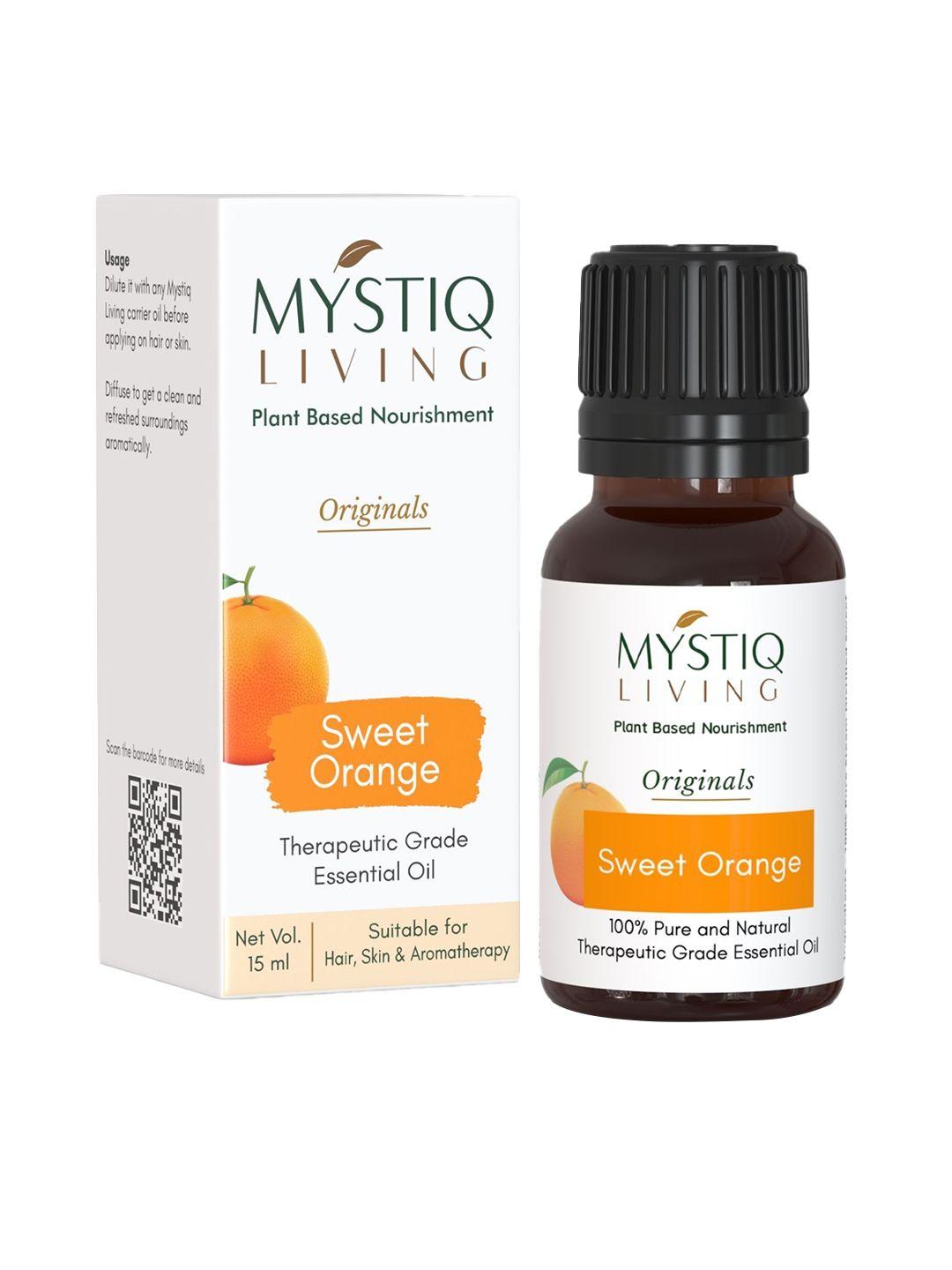 mystiq living 100% pure & natural originals sweet orange essential oil - 15ml