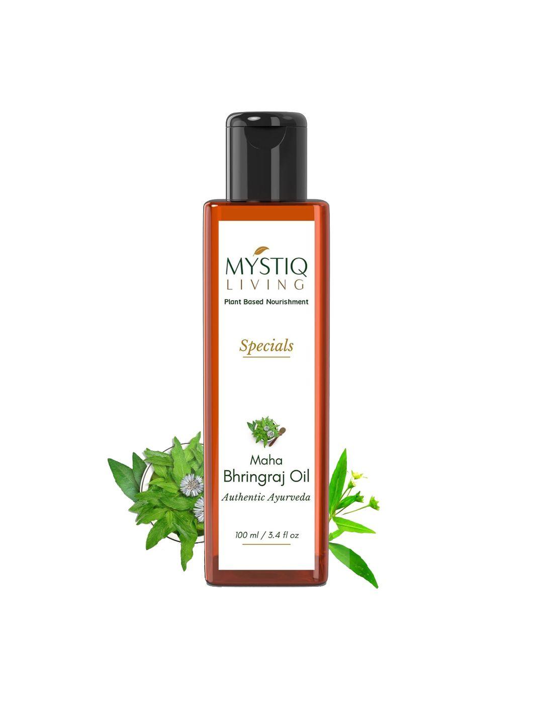 mystiq living maha bhringraj hair oil for hair growth & healthy scalp - 100ml