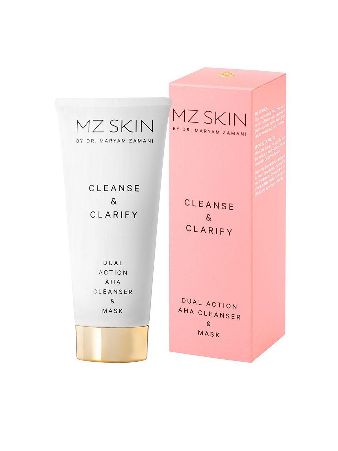 mz skin cleanse & clarify dual action aha cleanser & mask - 100ml