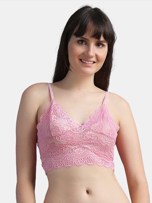 n-gal pink non-wired non-padded bralettes bra